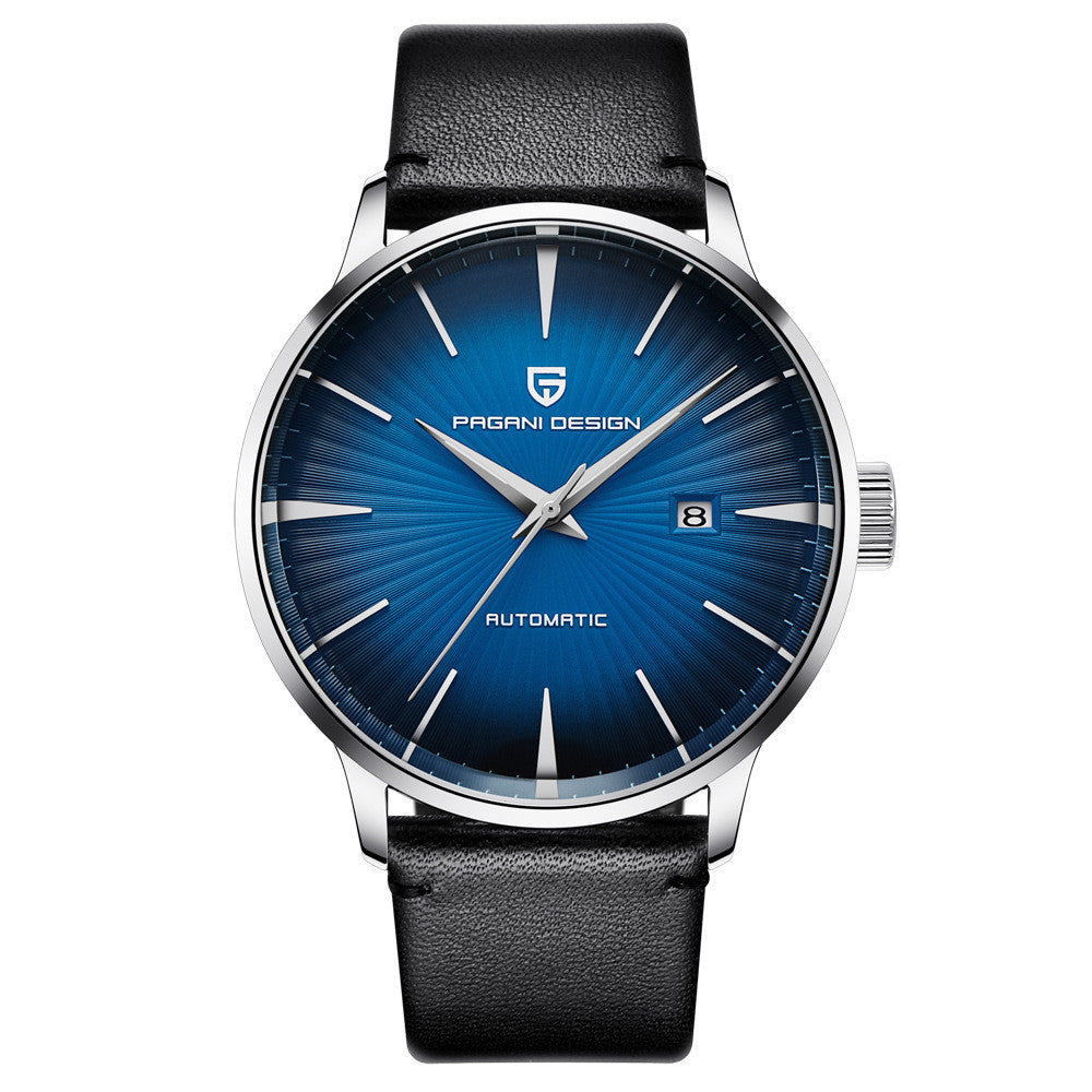 Automatic Mechanical Simple Leather Waterproof Watch